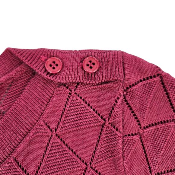 Modcloth Short Sleeve Textured Sweater, Size Mauve, Medium, Excellent Condition - Picture 6 of 15